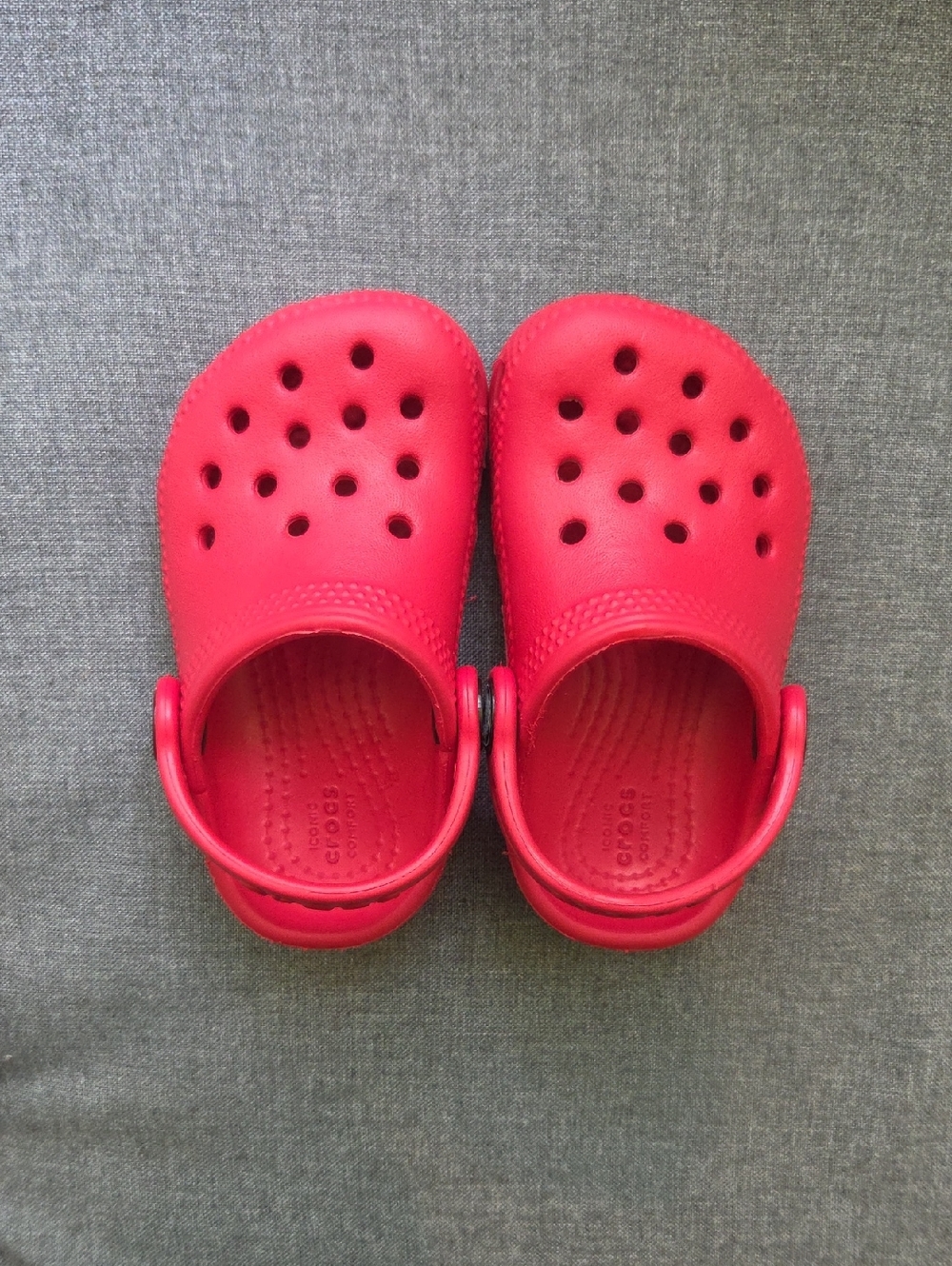 CROCS Bright Red Classic Toddler Clogs 5